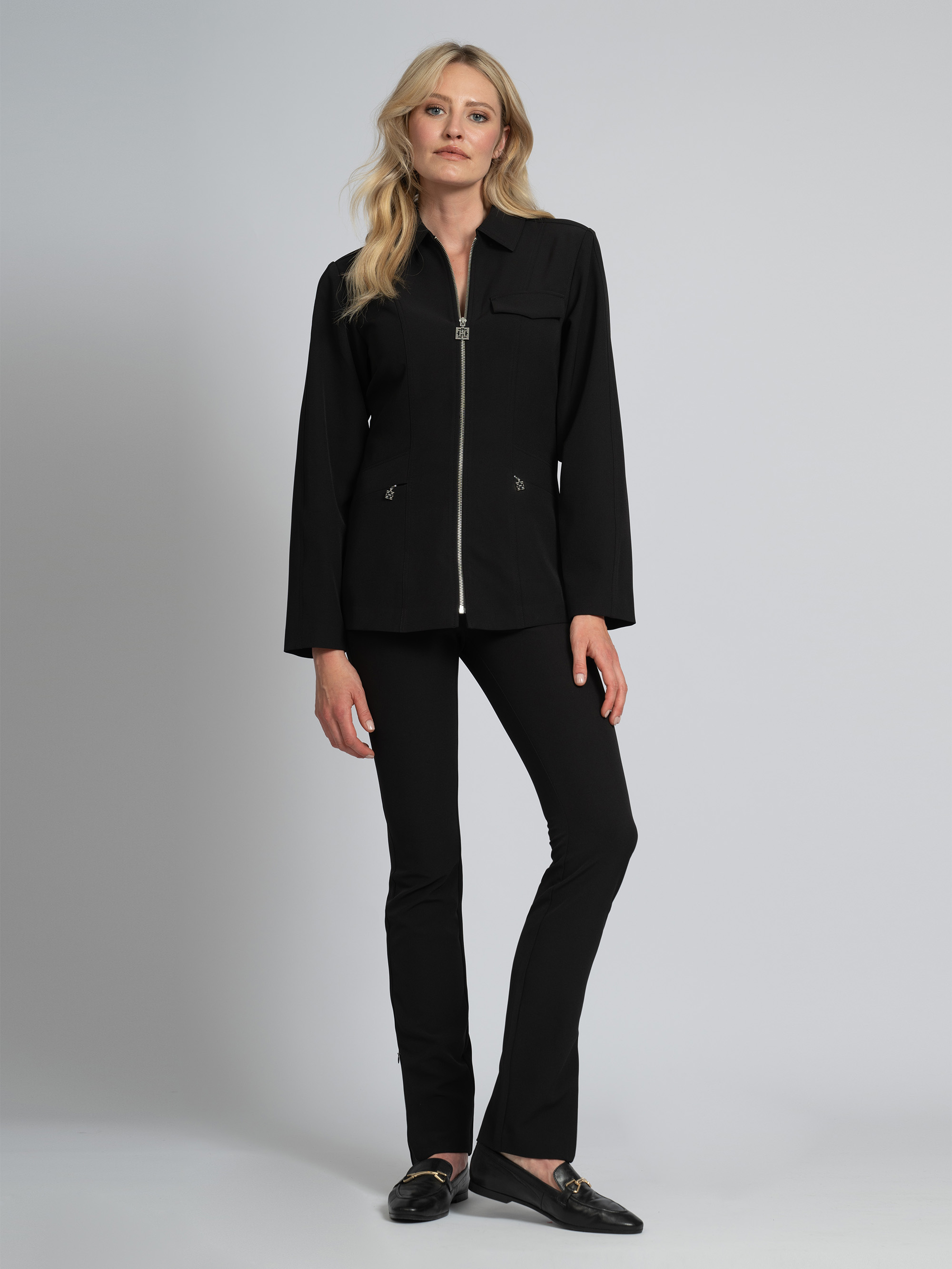 Skinny broek met rits bij enkels