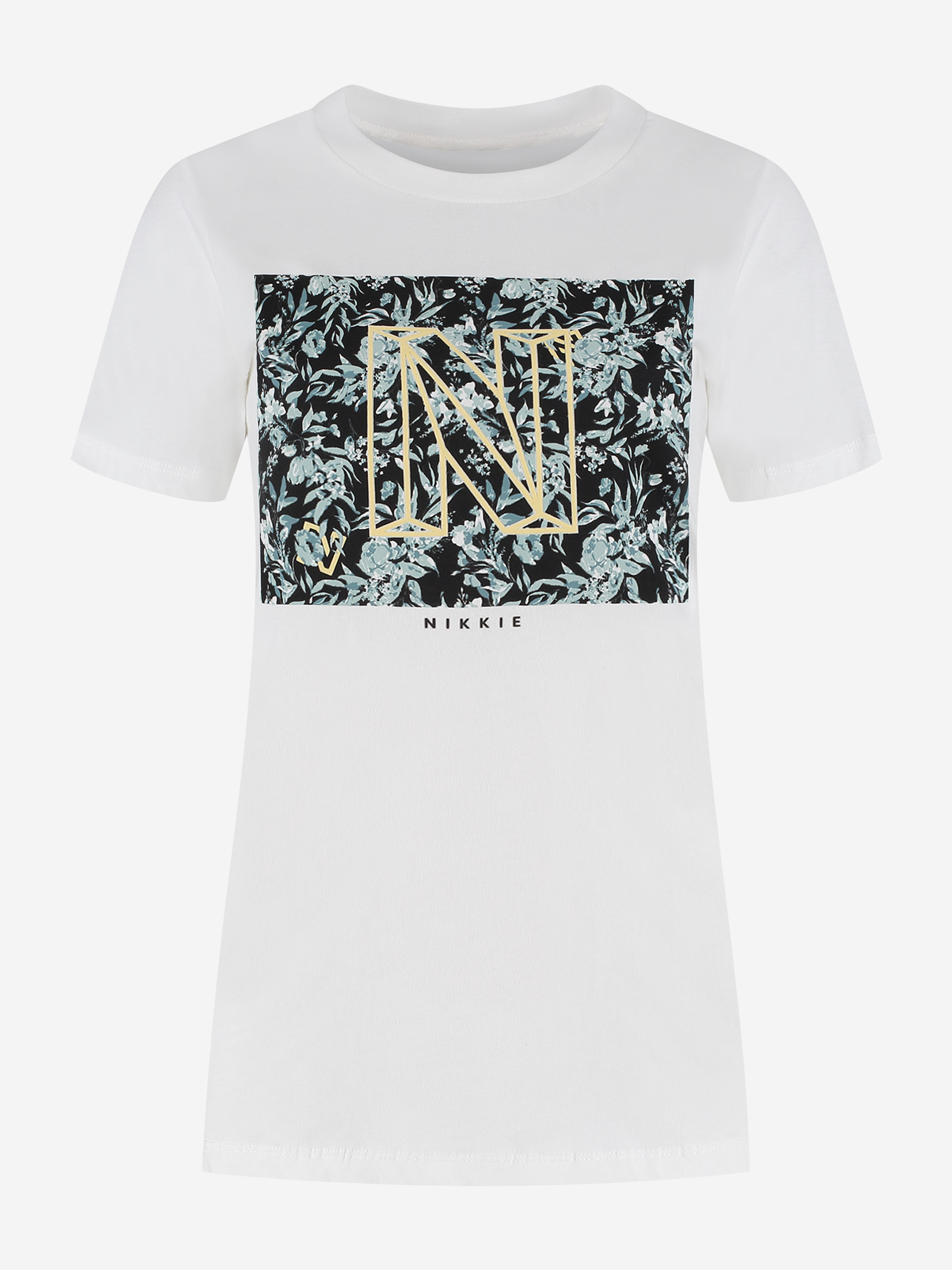 T-shirt met print en N-logo