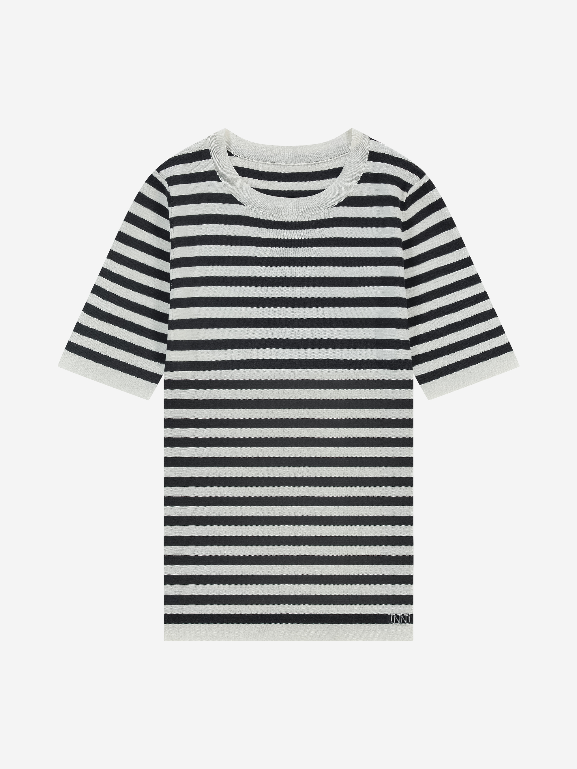 Gestreept T-shirt met subtiel logo