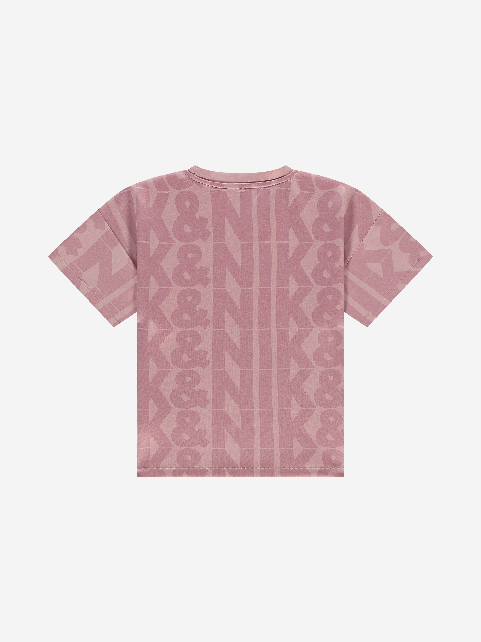 Losvallend T-shirt met N&N logo patroon