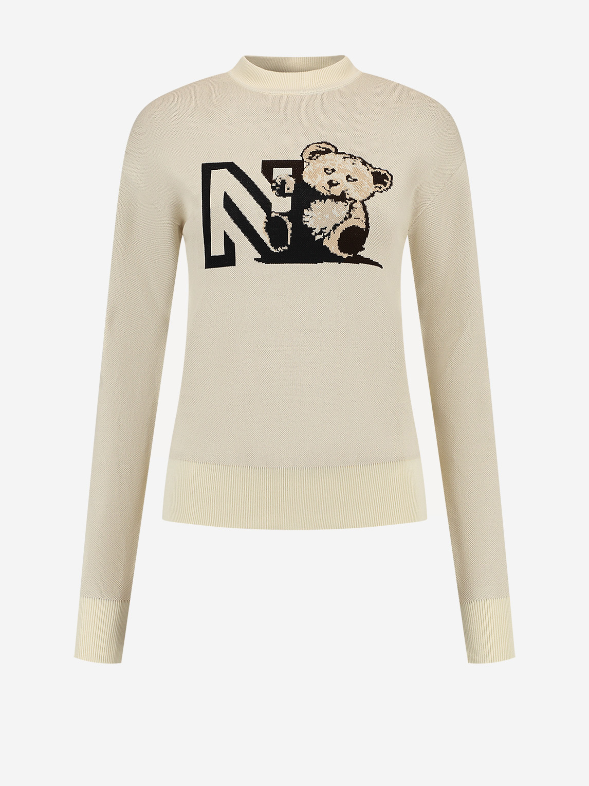 Trui met turtleneck en logo print        