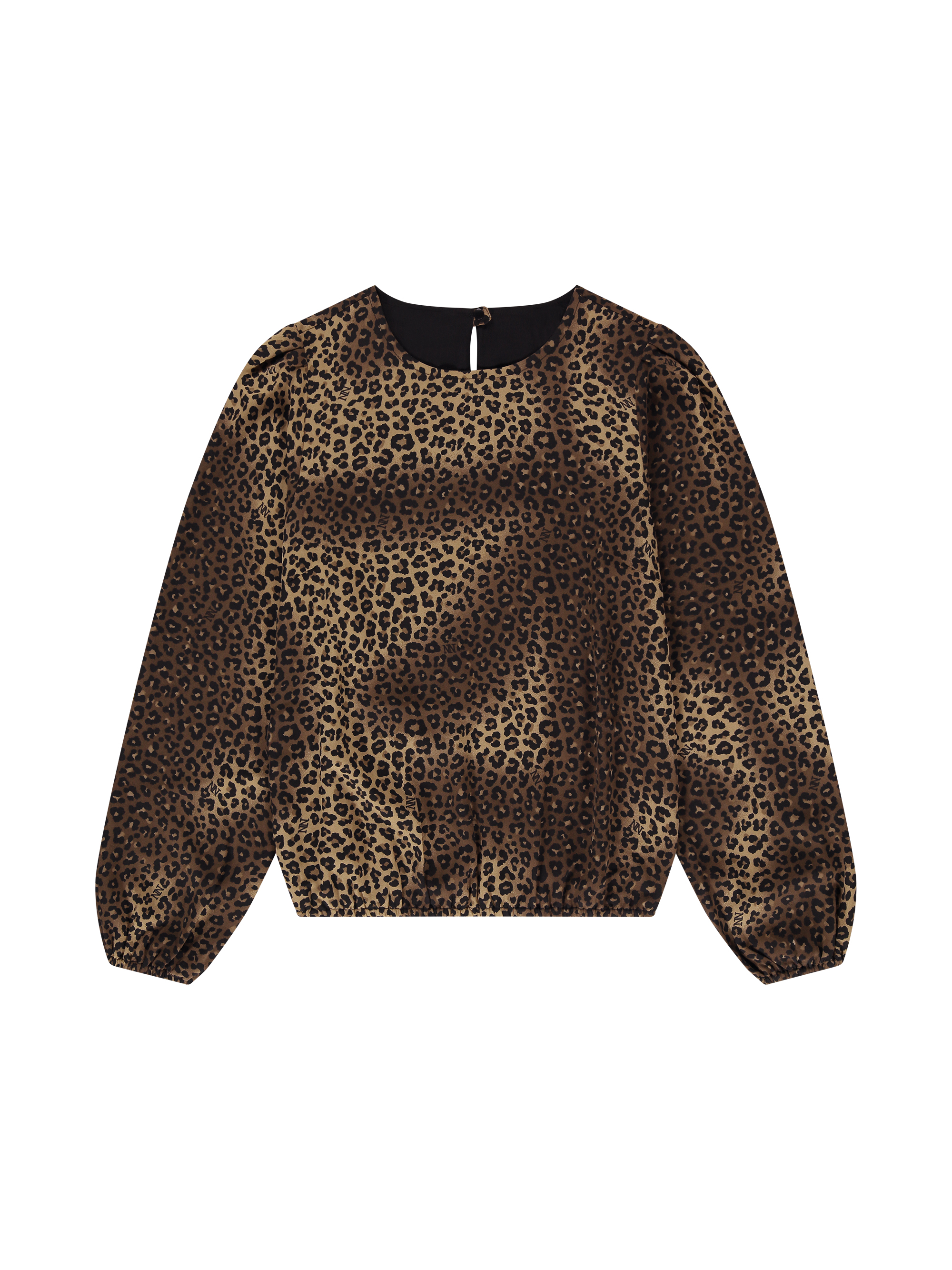 Wijdvallende blouse met panterprint