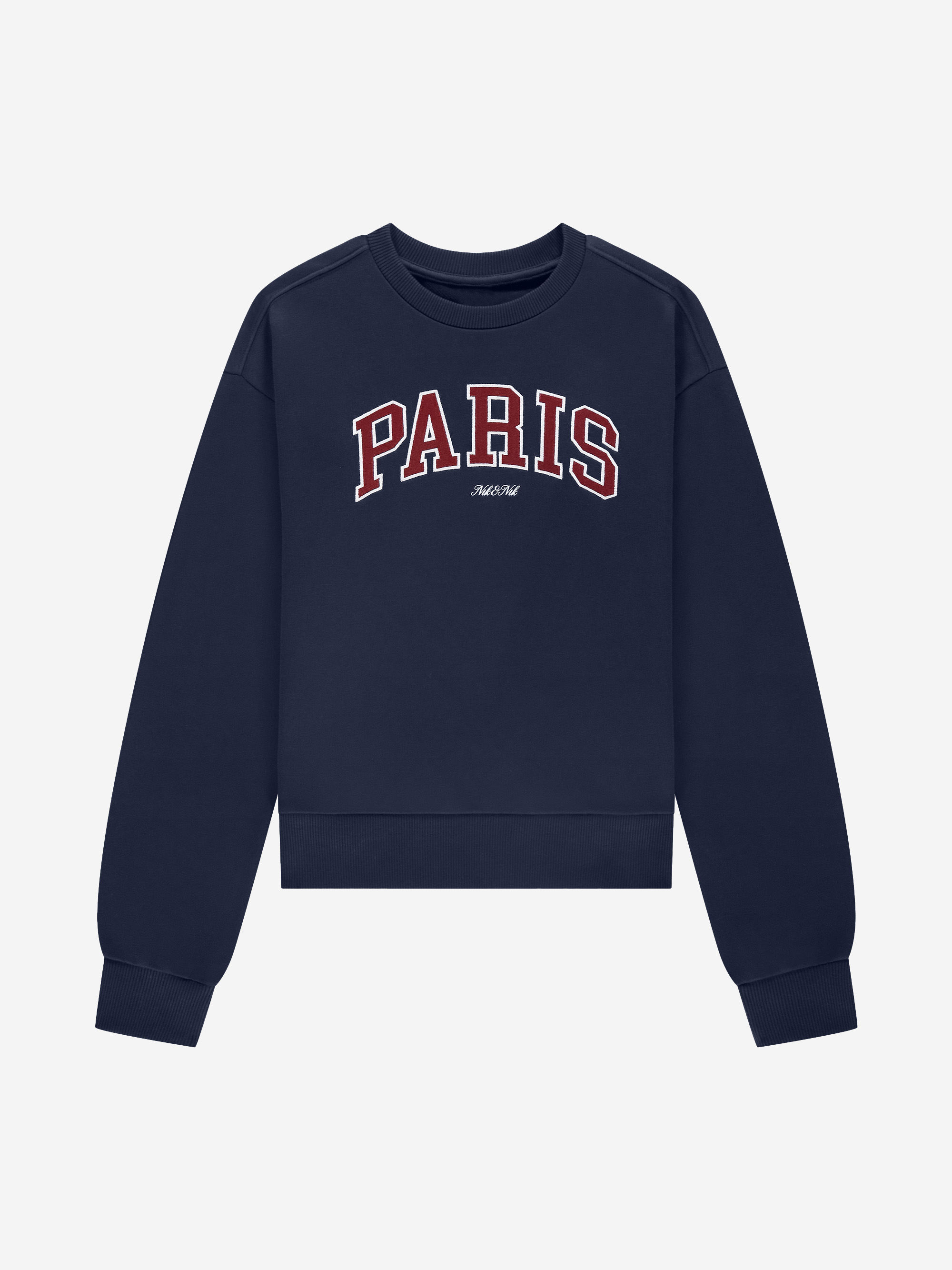 Sweater met geborduurde tekst
