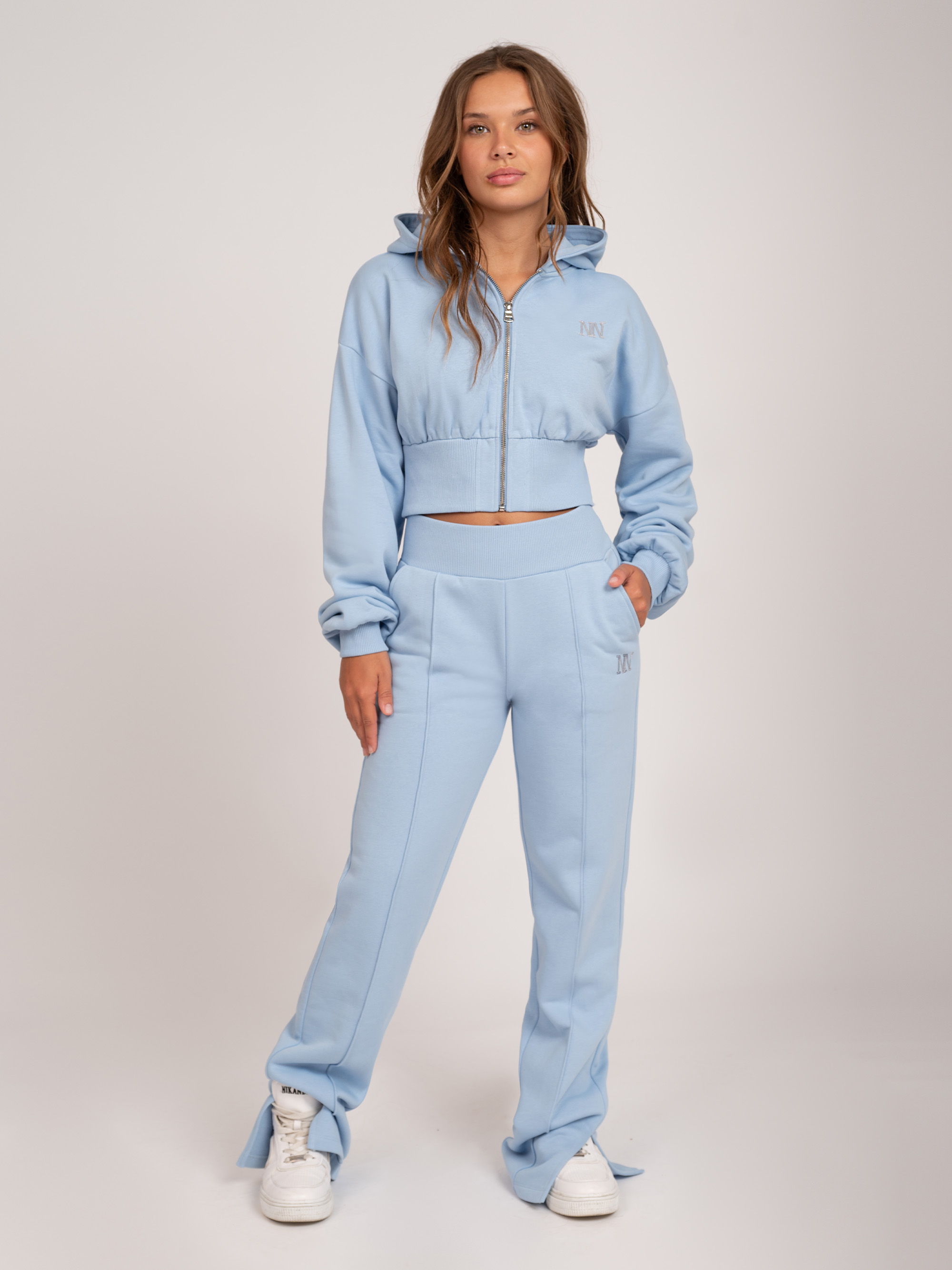 Joggingbroek met pailletten logo
