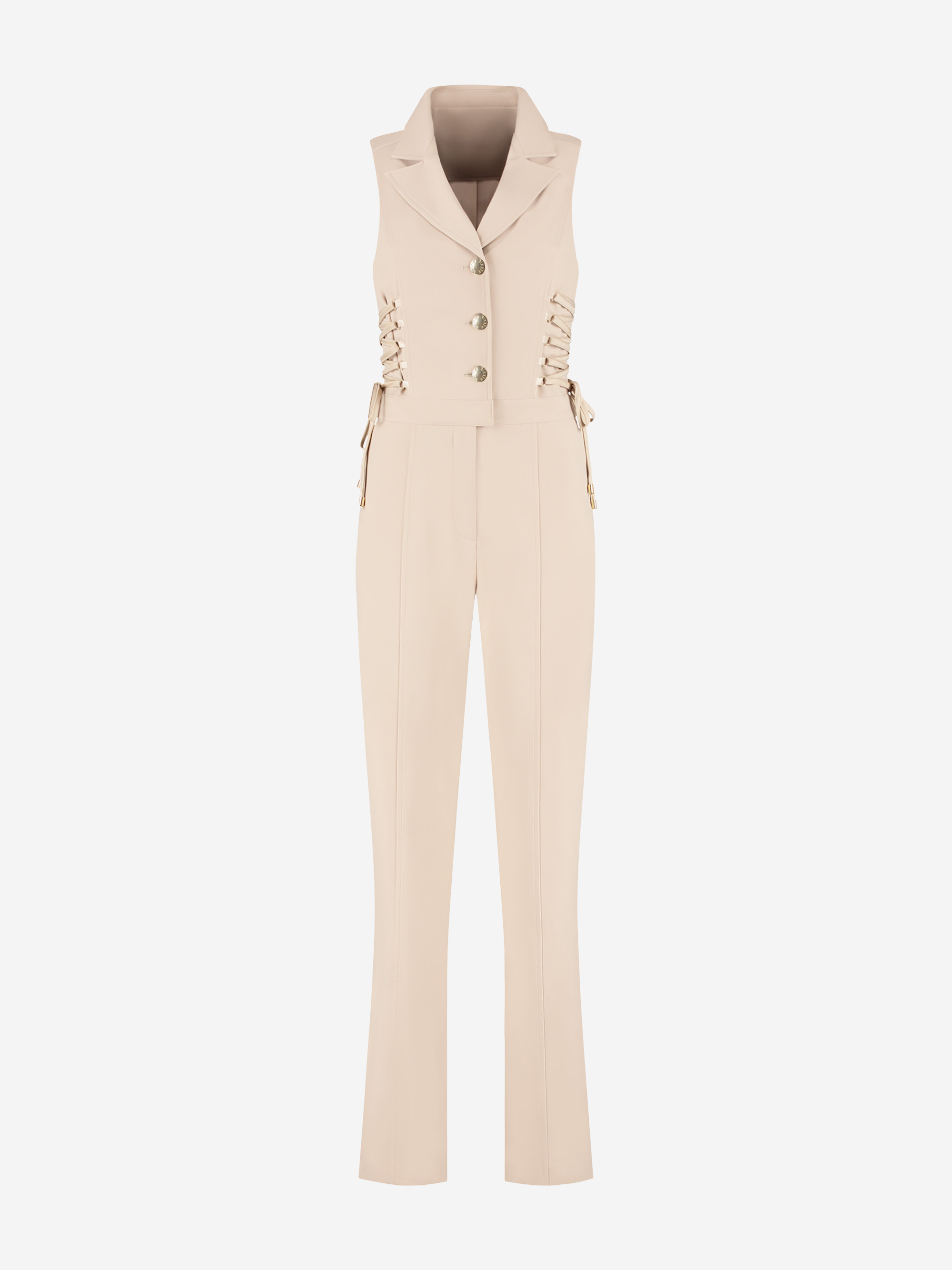 Aansluitende jumpsuit met veter details