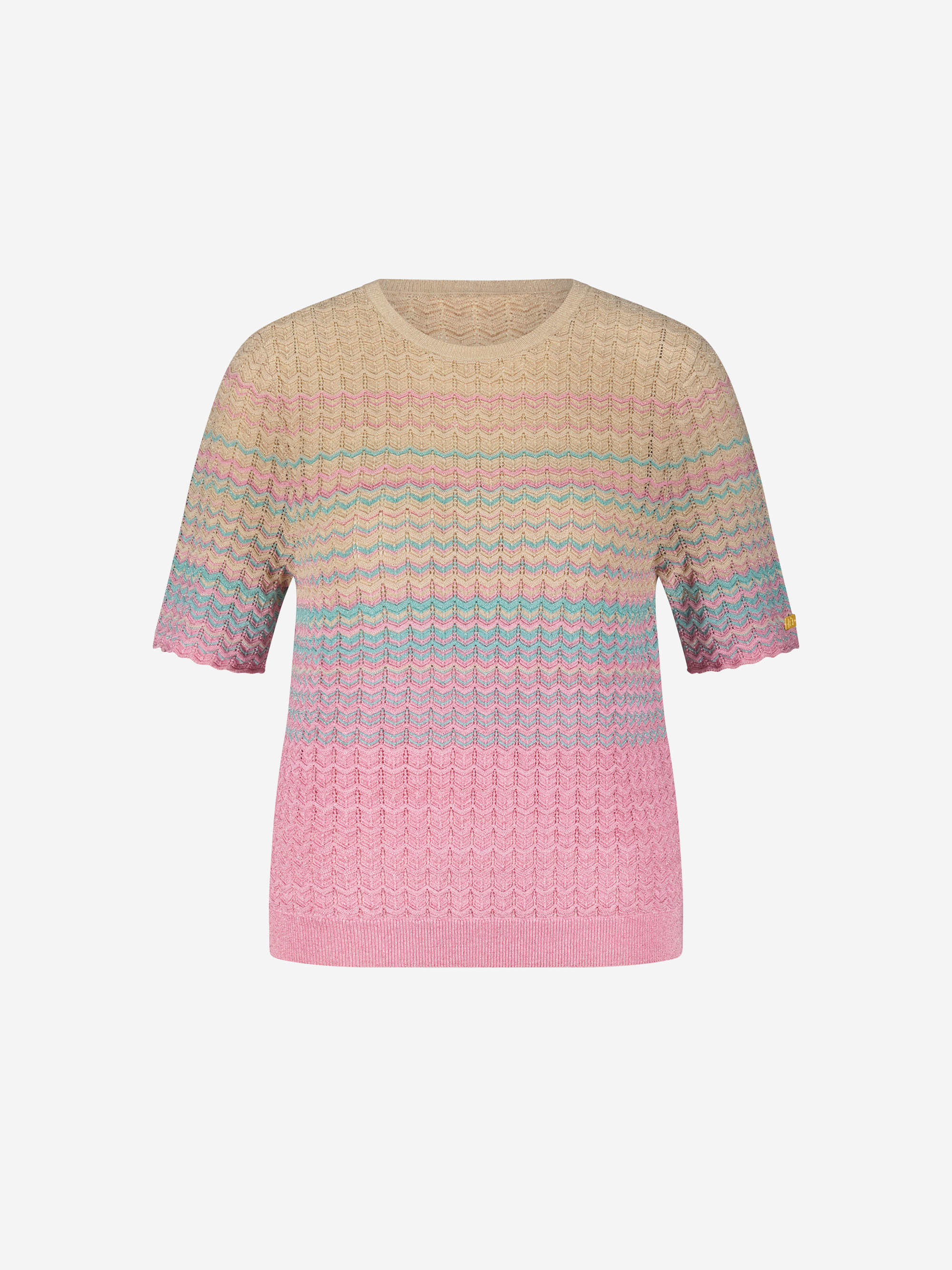 Opengebreide top met glitterdraadje