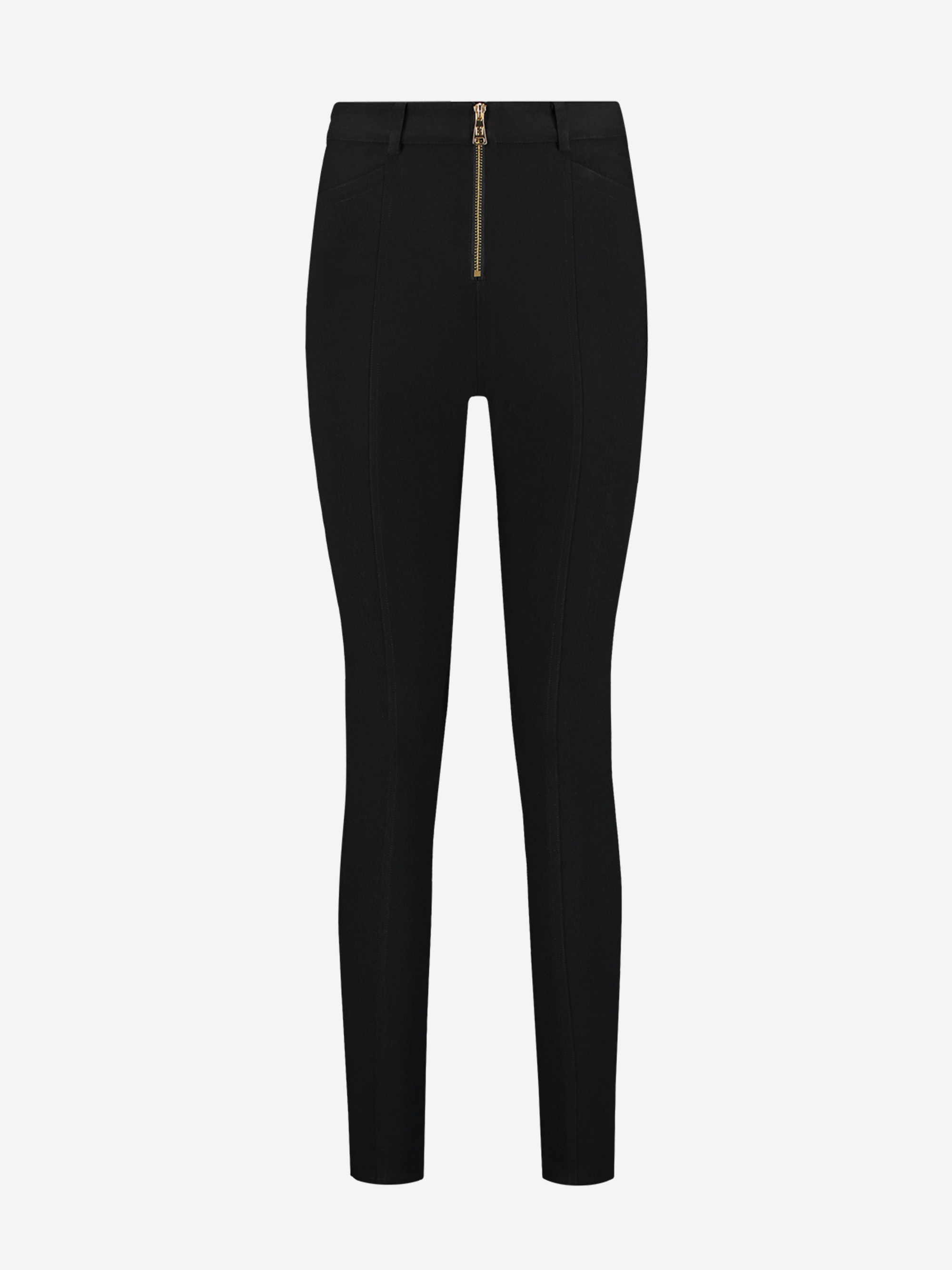 Mid rise broek met rits