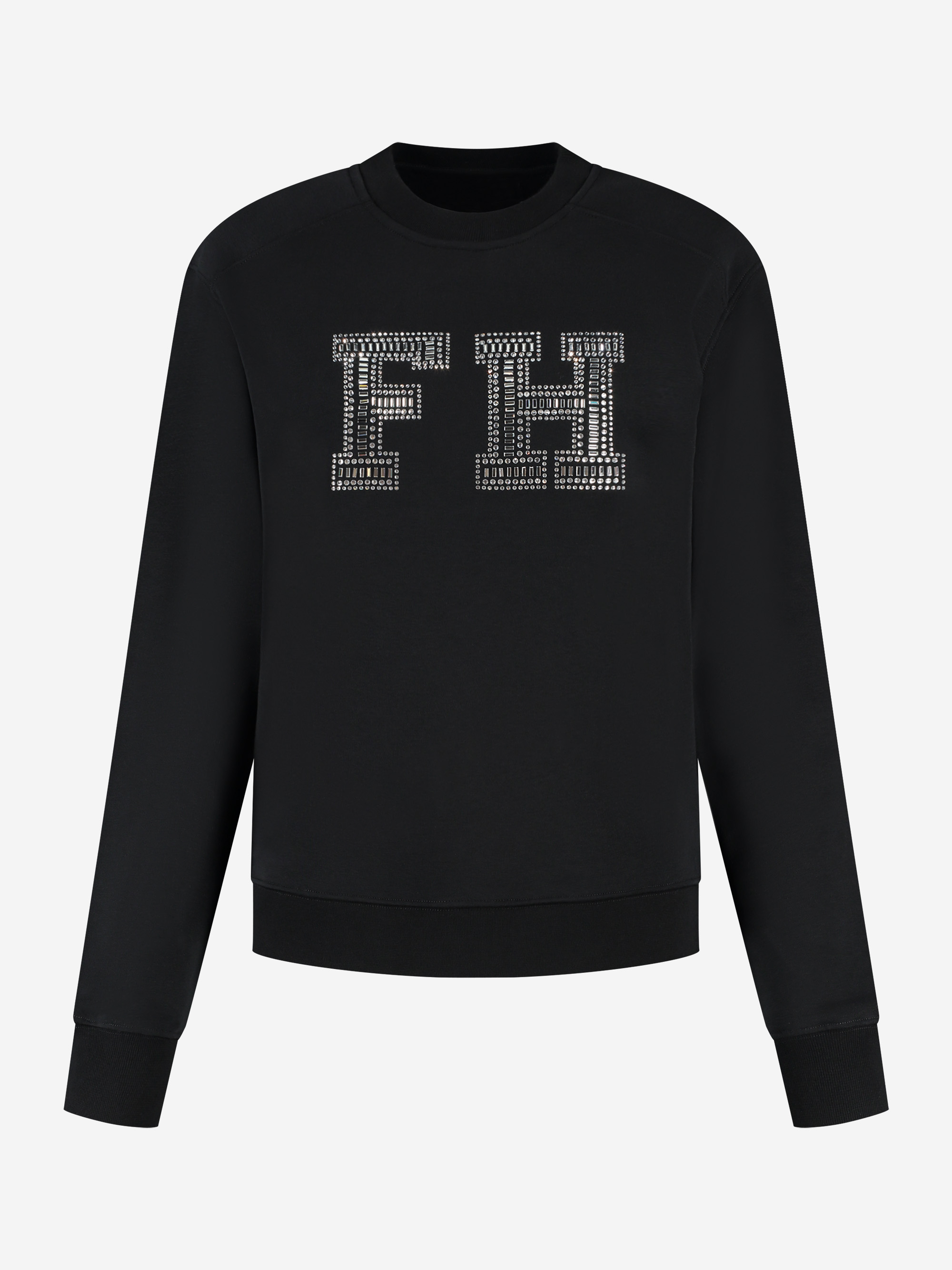 Wijdvallende sweater met FH logo van studs