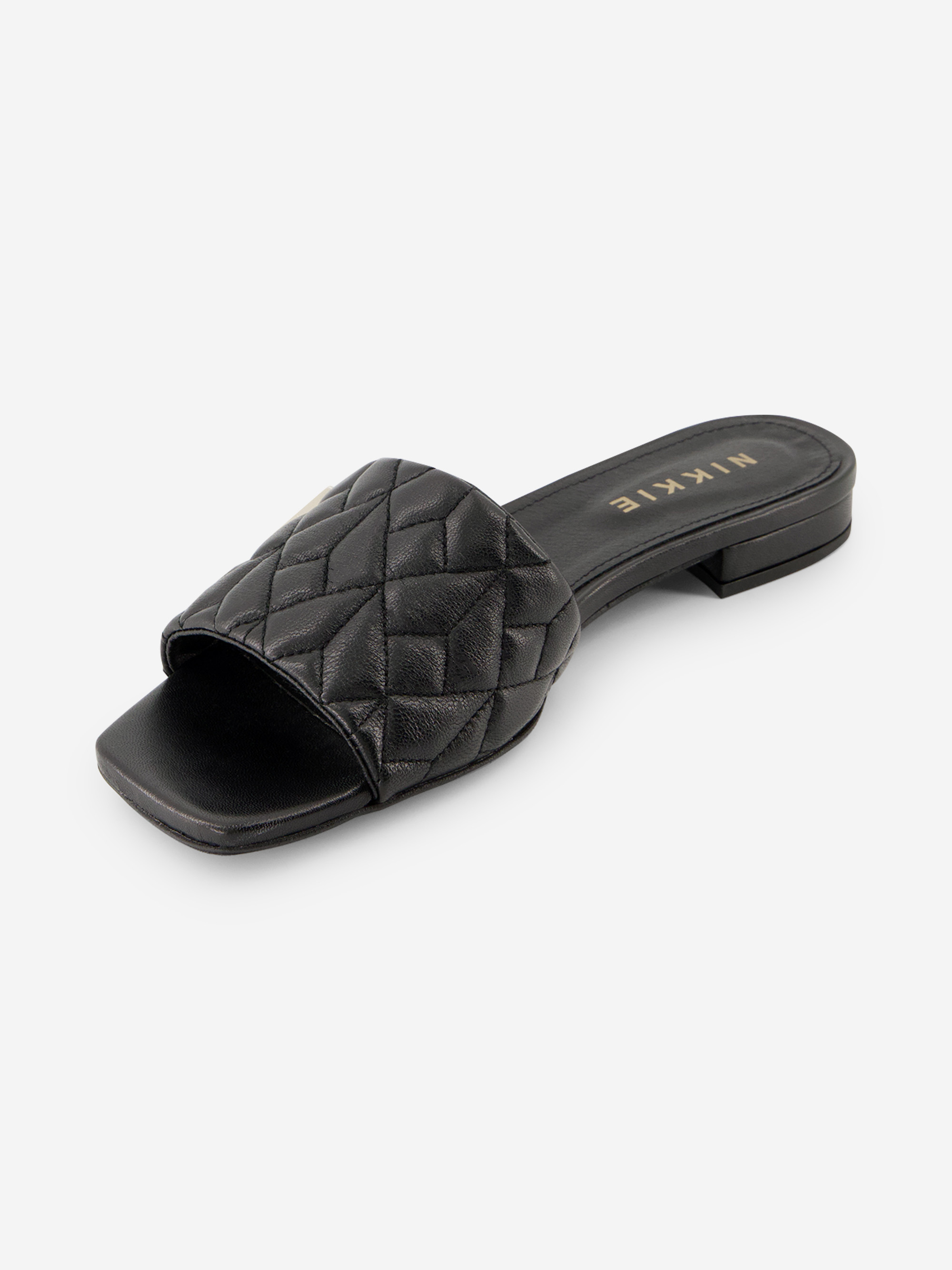 Leather sandal with padded instep strap