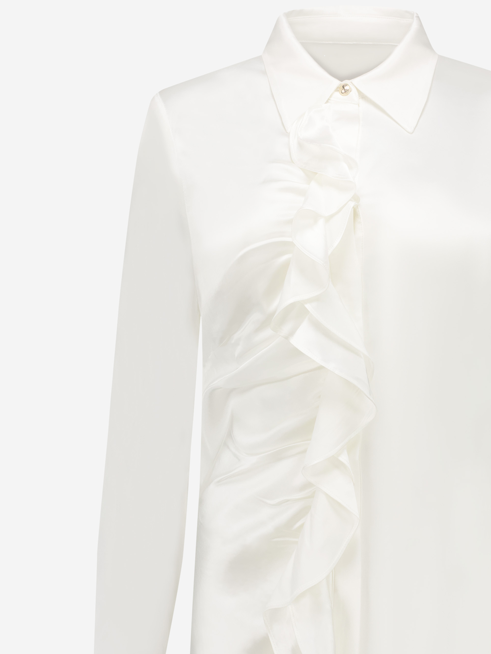 Satijn-look blouse met ruches 