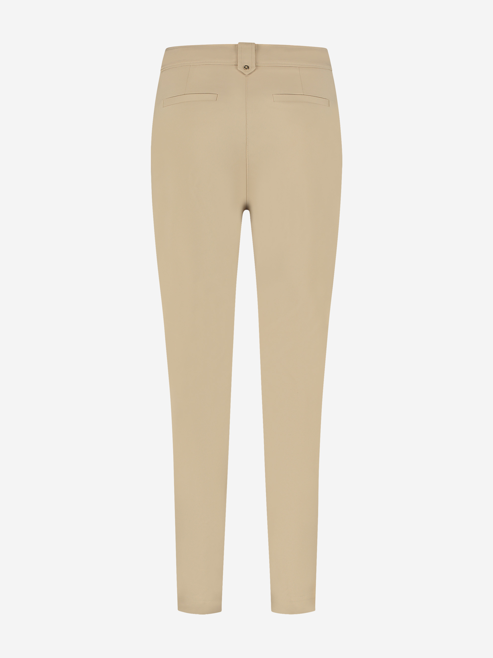 Trousers with zipper and decorative studs