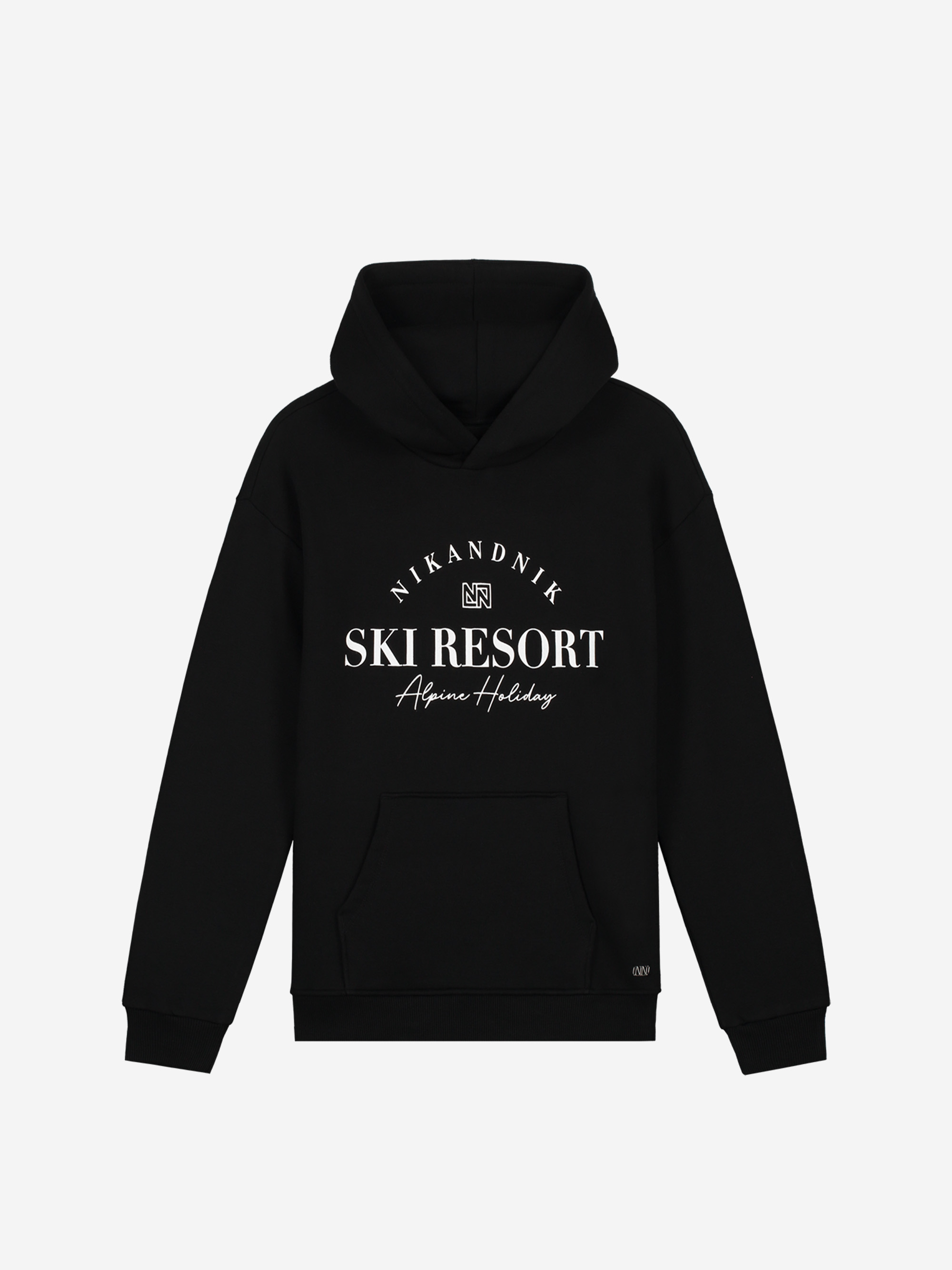 Losvallende hoodie met grafische print