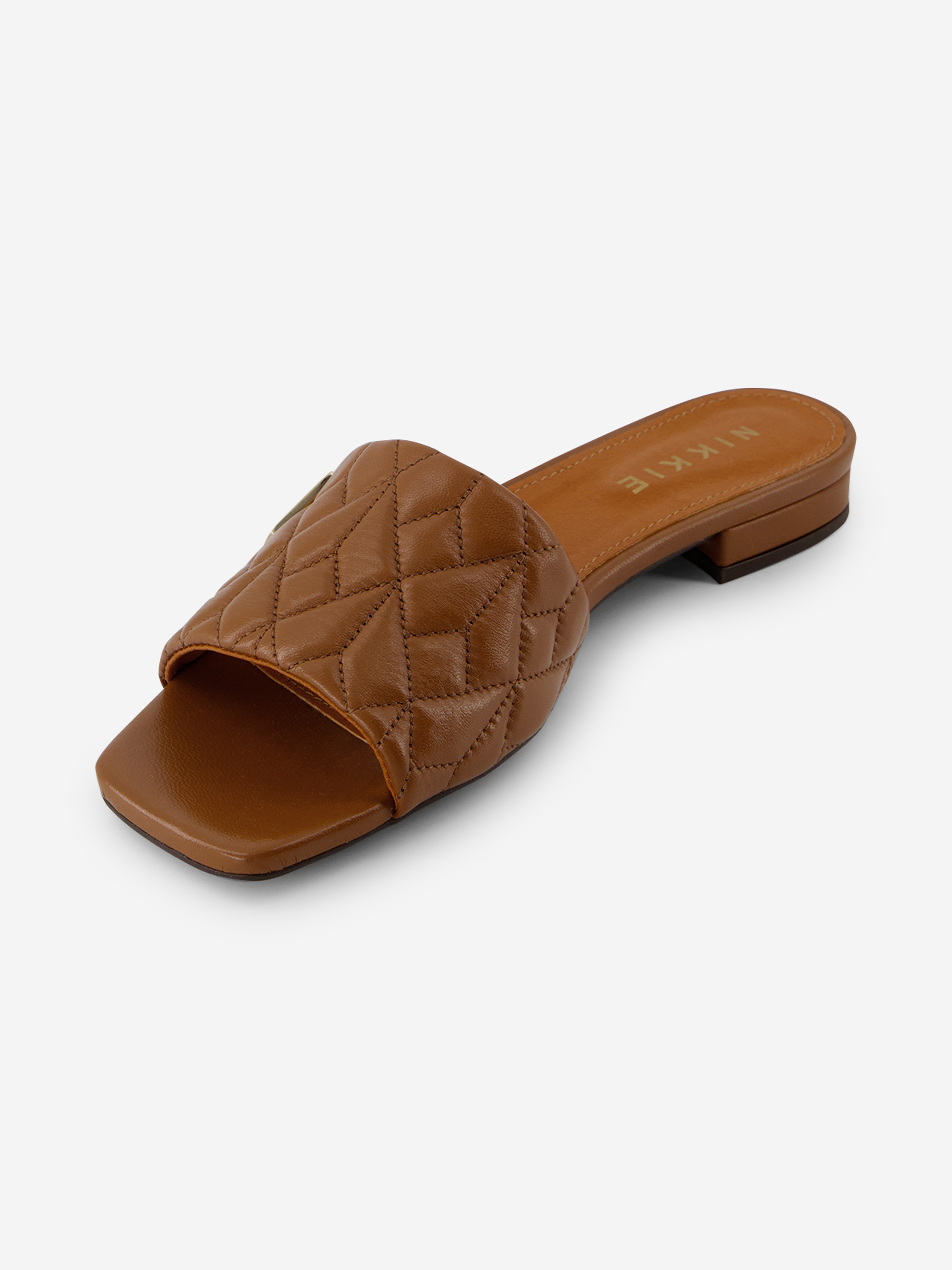 Leather sandal with padded instep strap