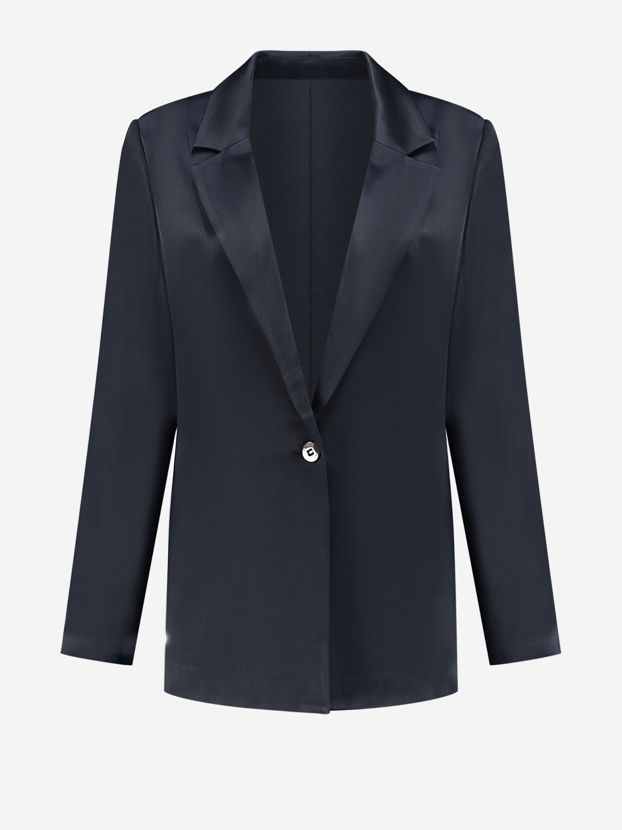 Satijnachtige single-breasted blazer 