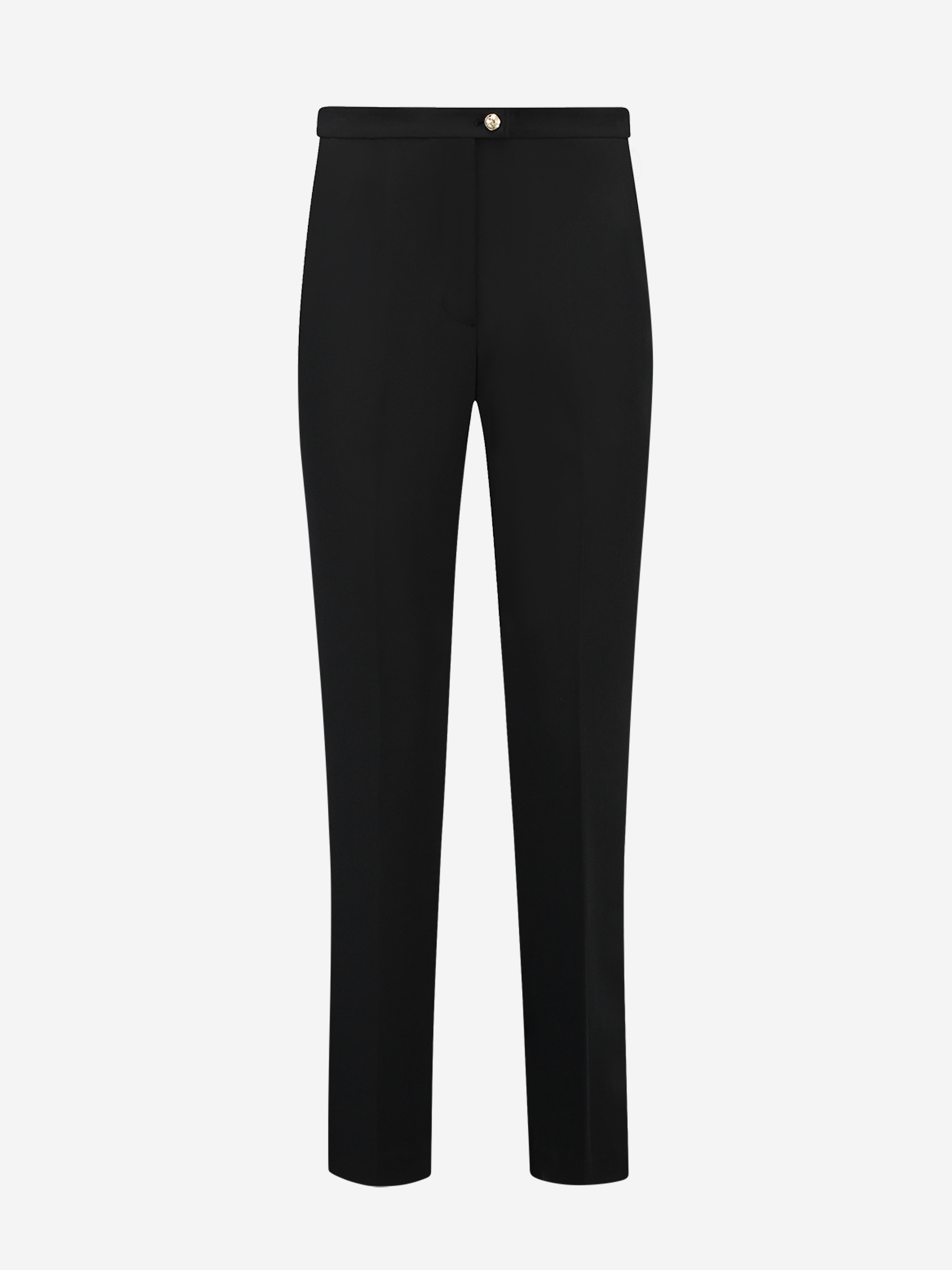 Mid waist pants with straight fit