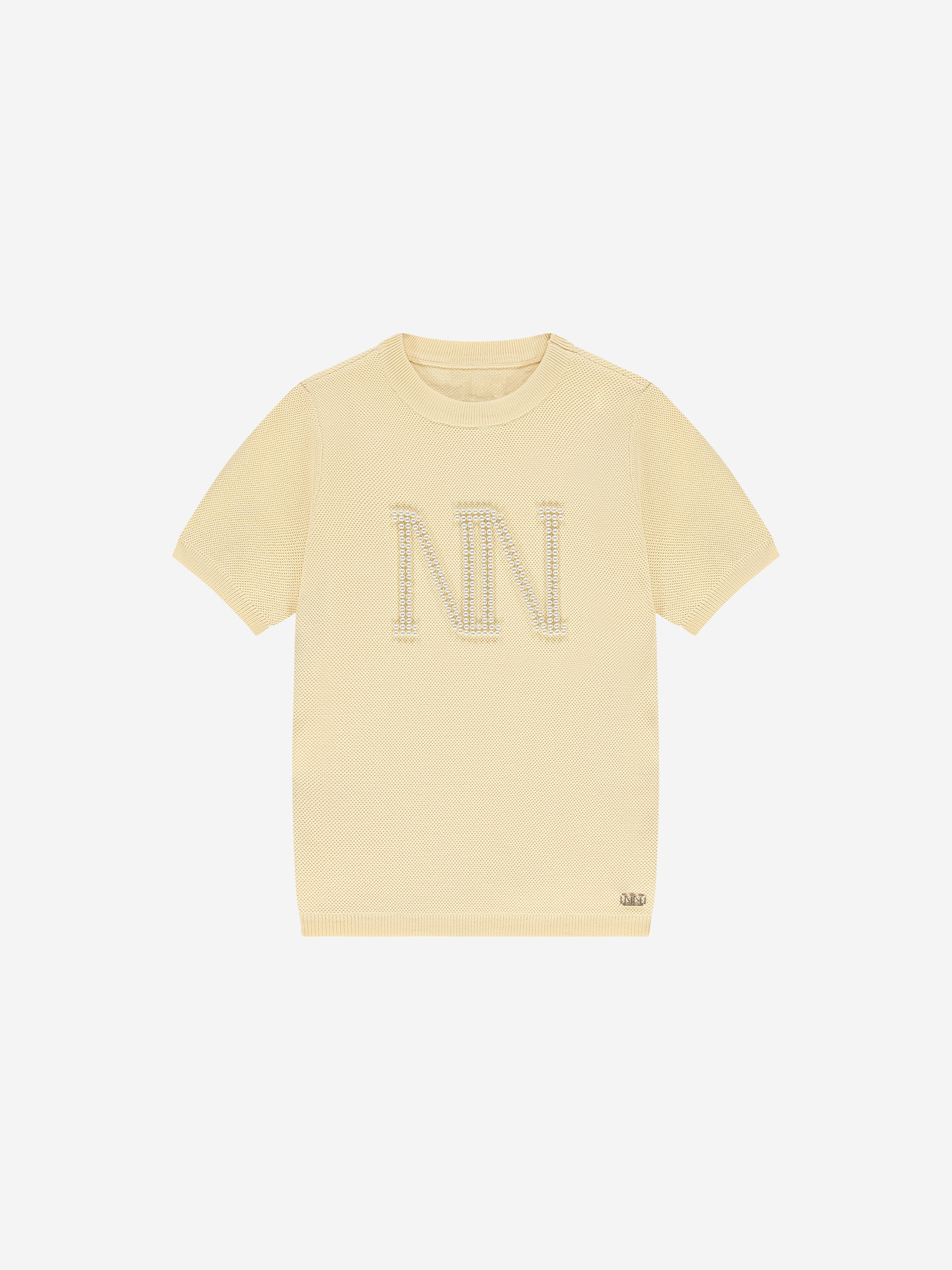 Knitted top with NN pearl logo