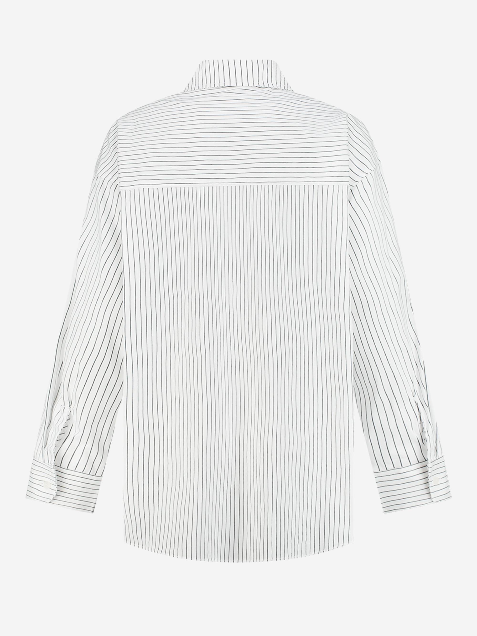 Loose fit cotton blouse with stripes