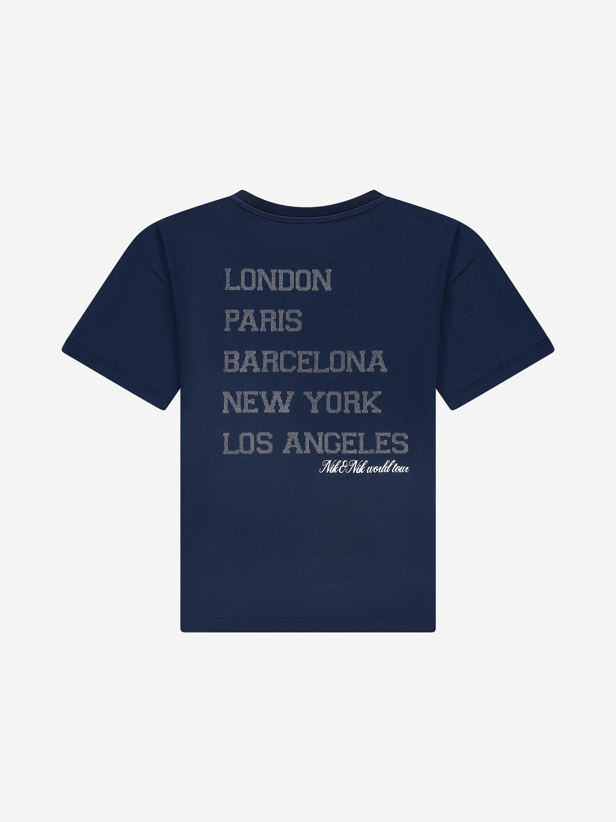 T-shirt met grafische tekst op achterkant