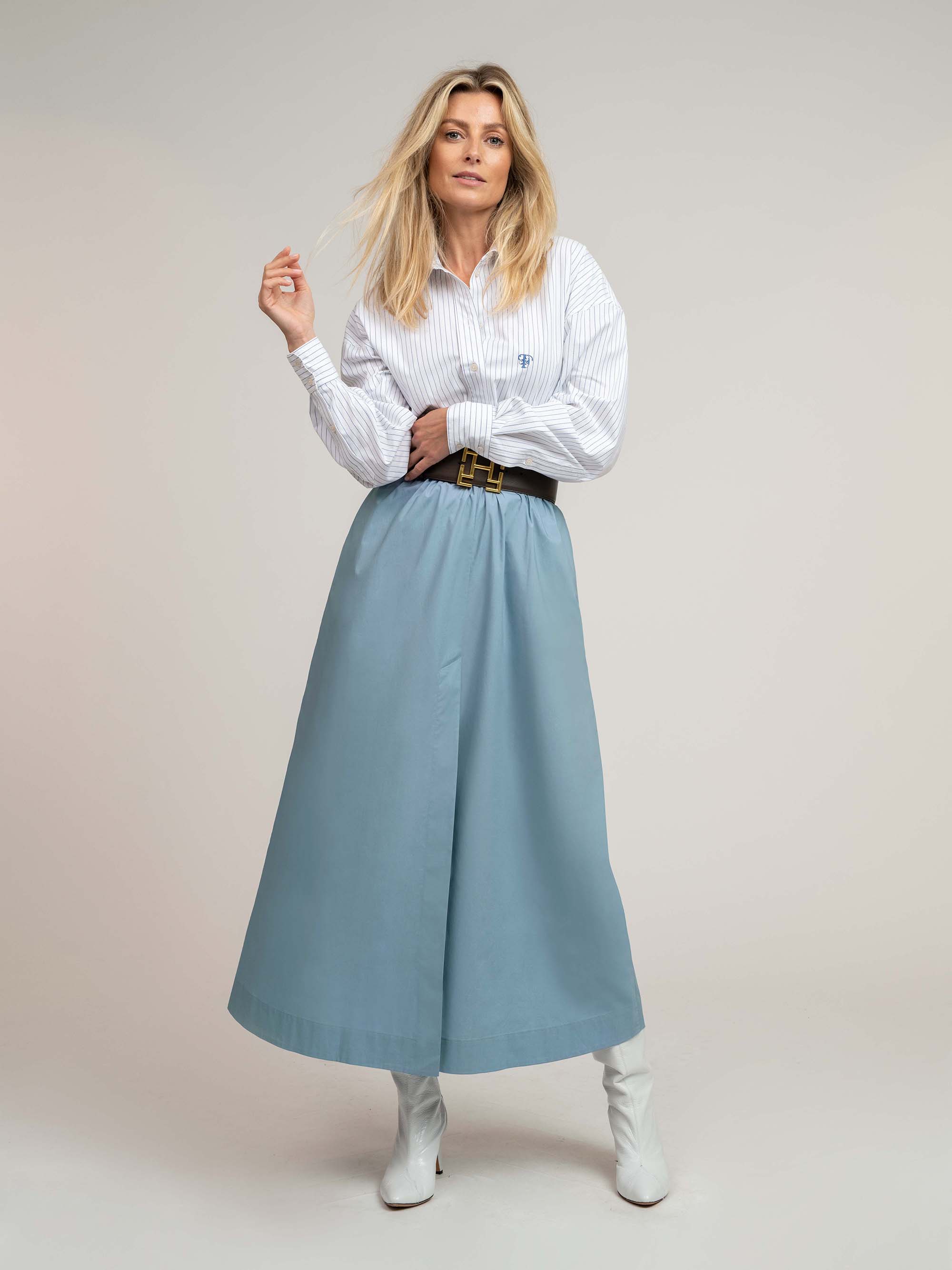 Maxi skirt with elastic waistband