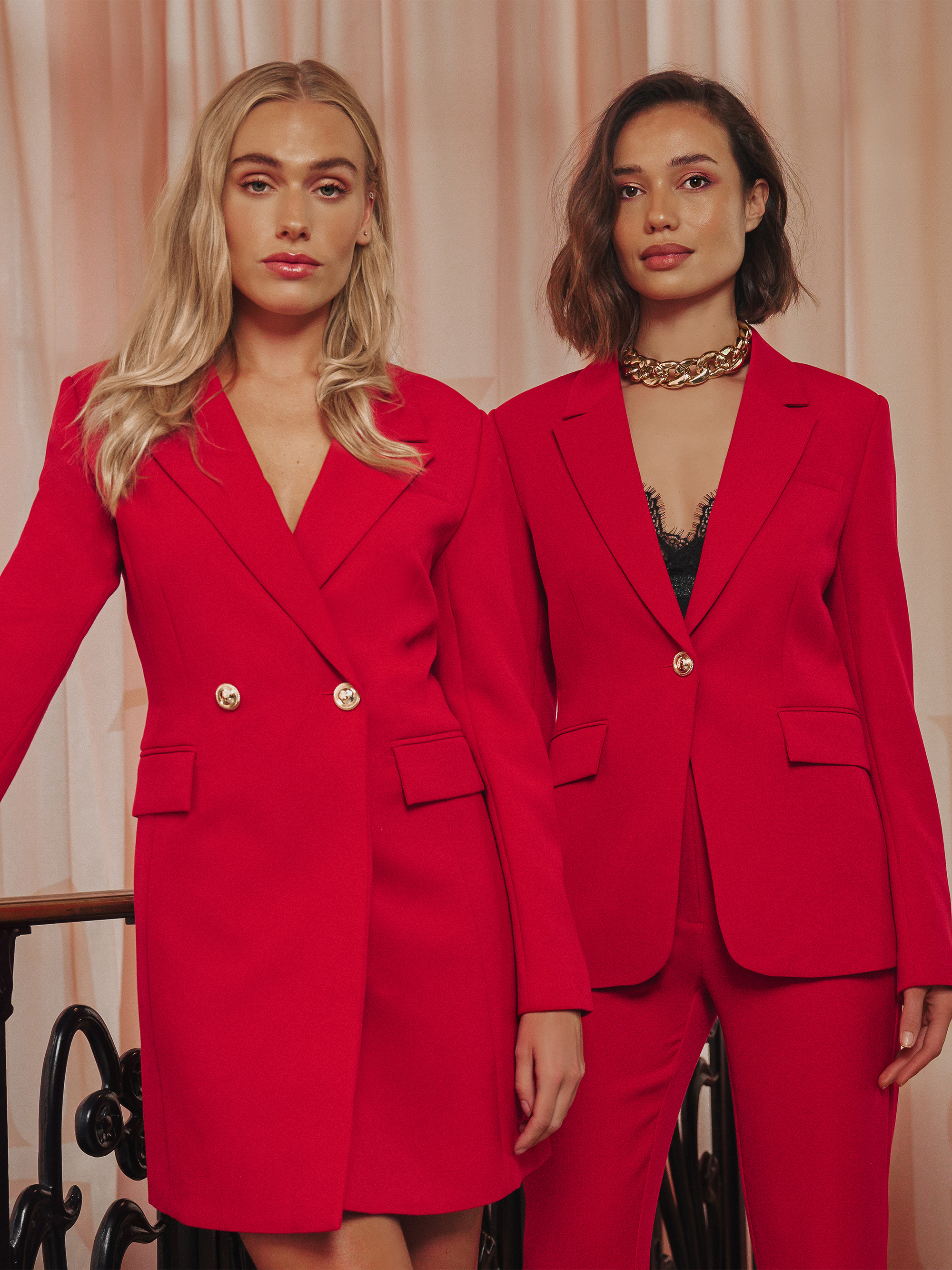 Blazer jurk rood clearance