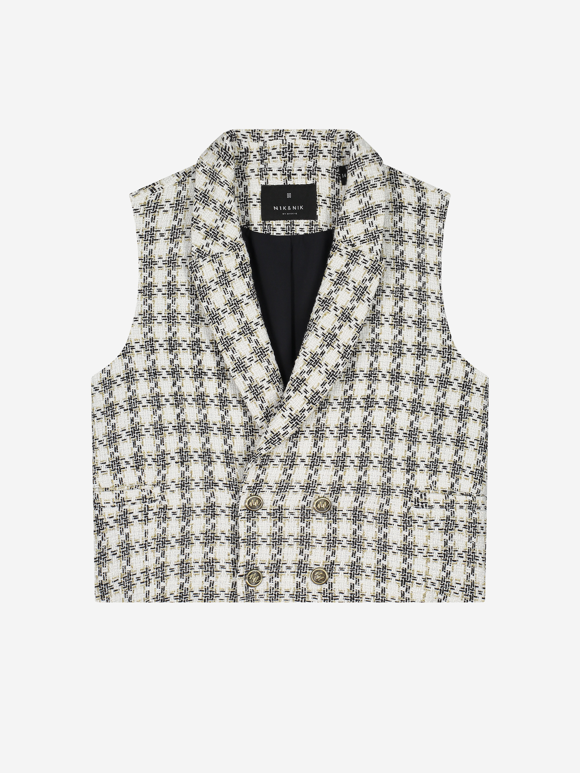 Blazer met tweed patroon