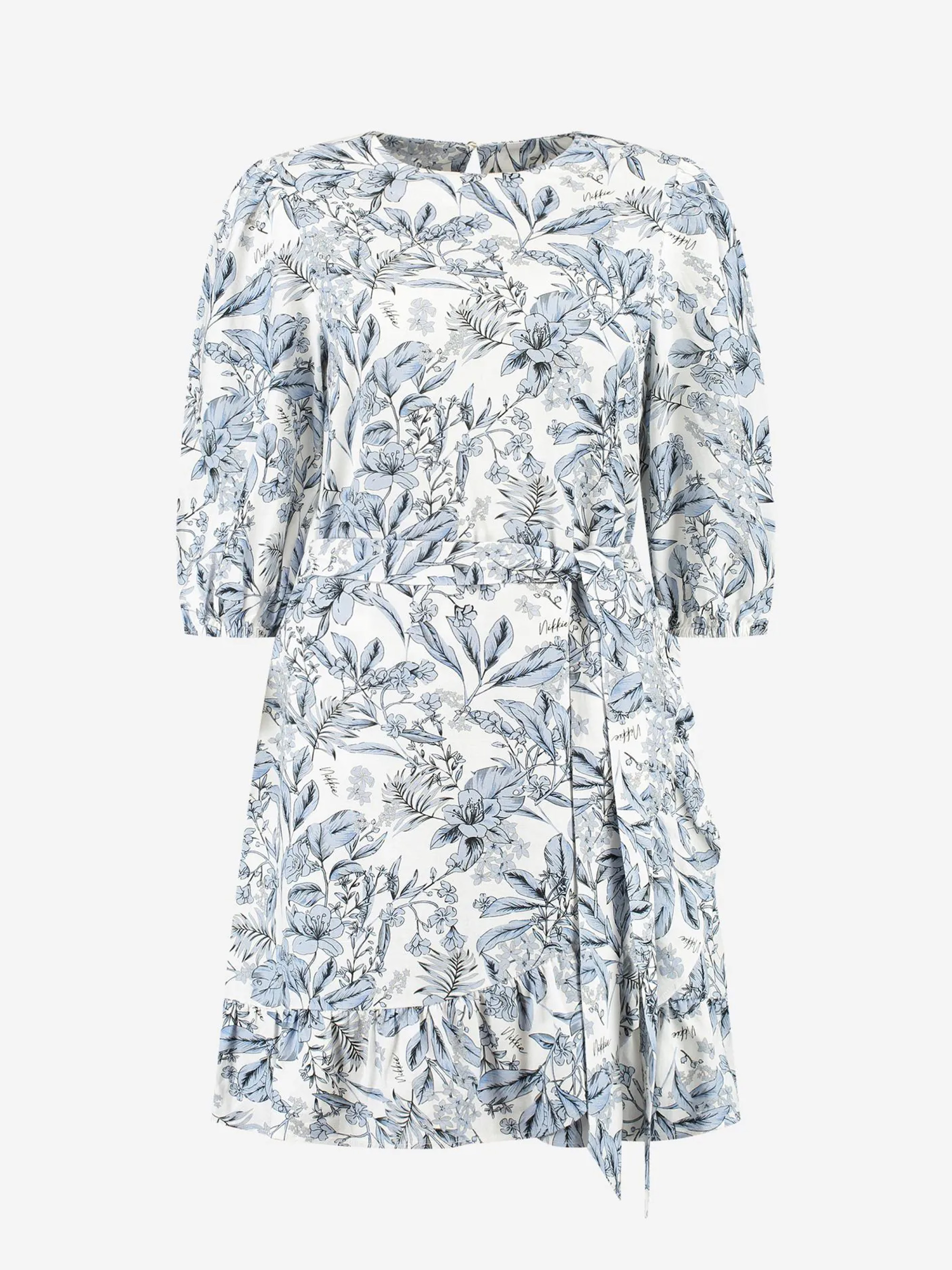 Dress with flower pattern