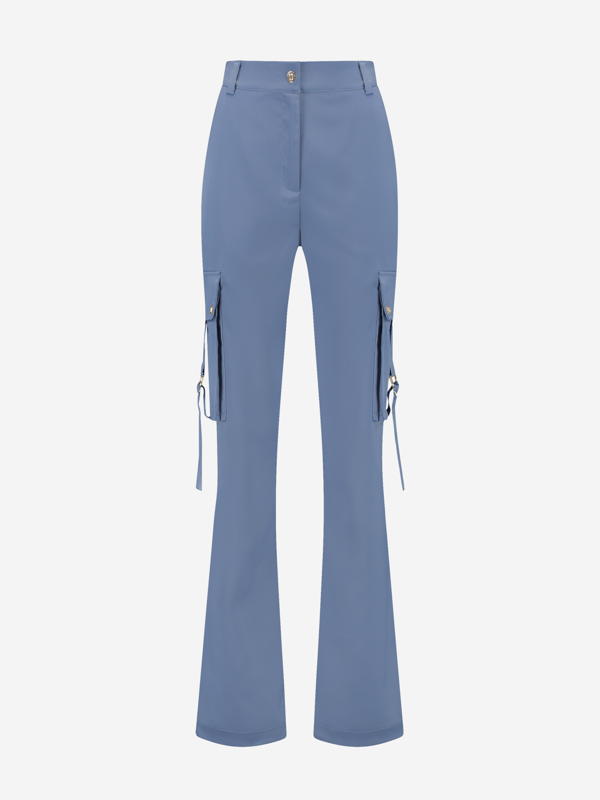 Satijn-look broek met zakken